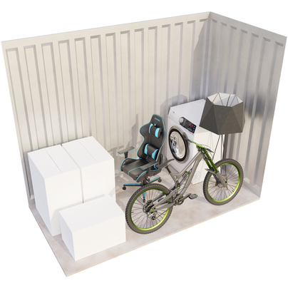 self storage unit of size 50ft² - Fits the entire contents of a one-bedroom apartment, including larger furniture such as a sofa, armchairs and desks.